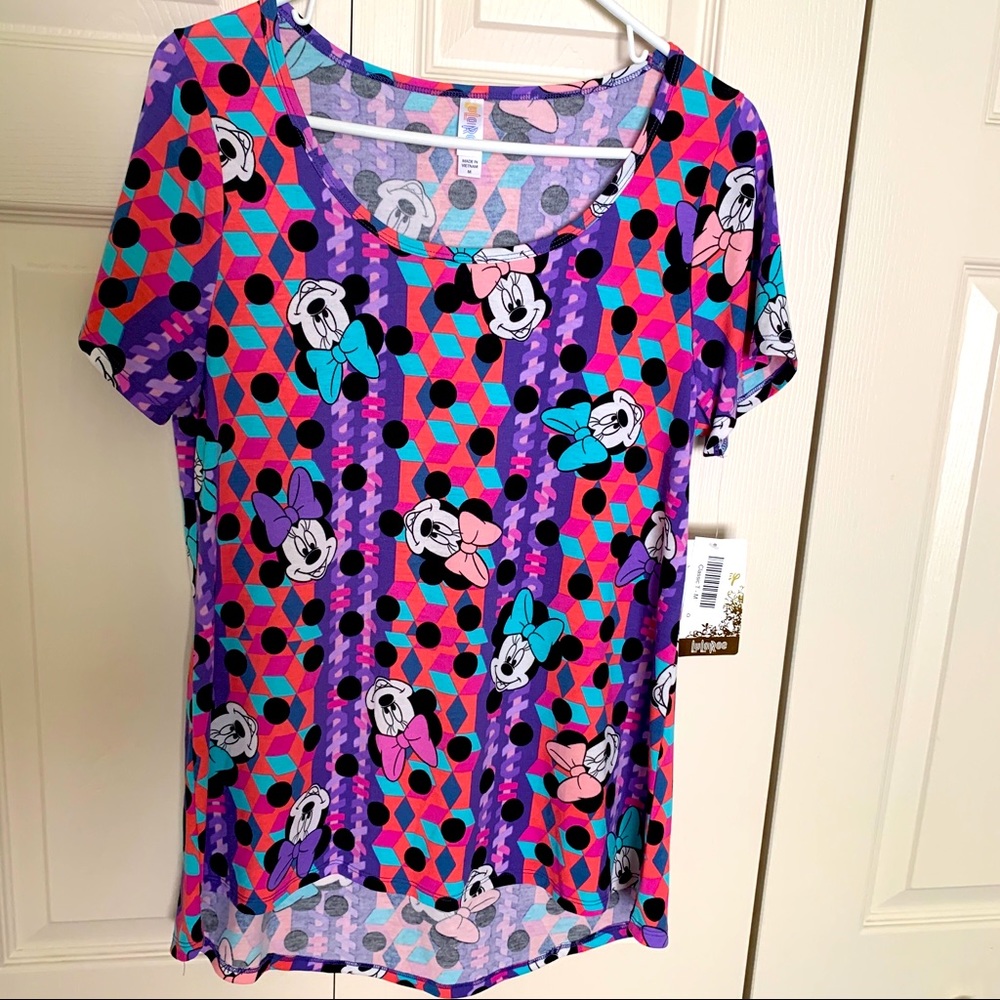 NWT,LuLaRoe Disney Minnie Mouse Top, Size M